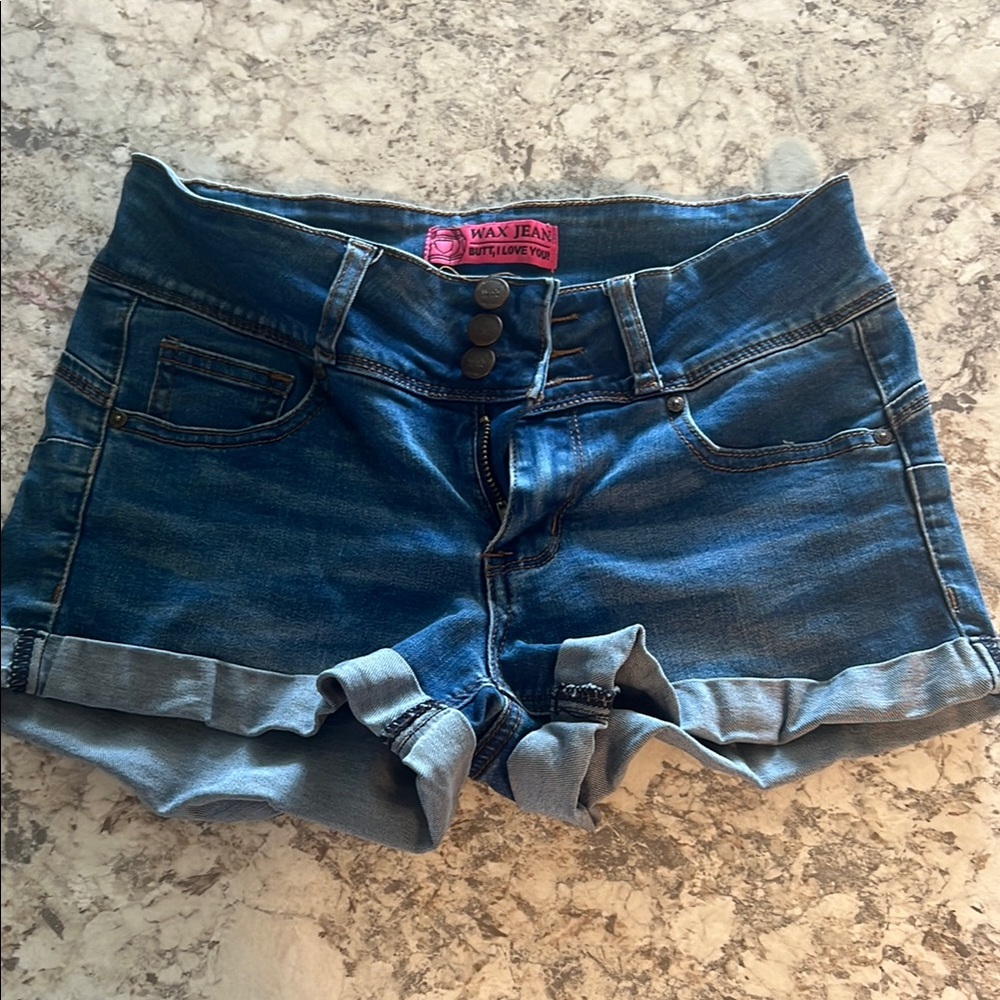 Wax Jean Women's Blue Denim Shorts